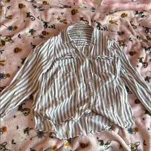 Striped Button-Up Shirt